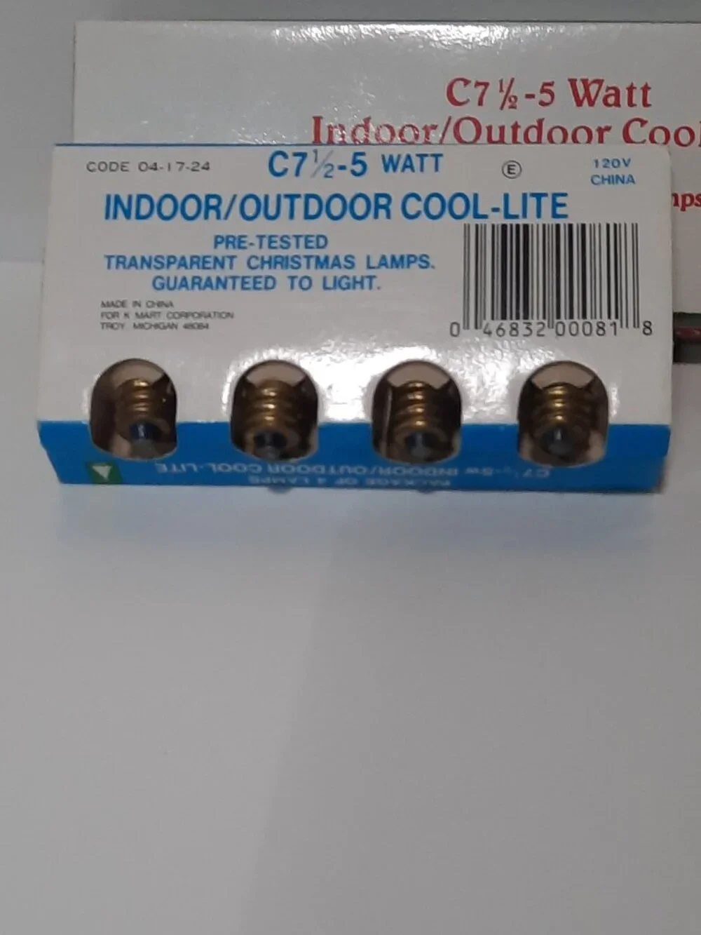 VTG C7 Replacement Christmas light Bulbs NOS 12 Count NEW! 8 Green 4 Multicolor